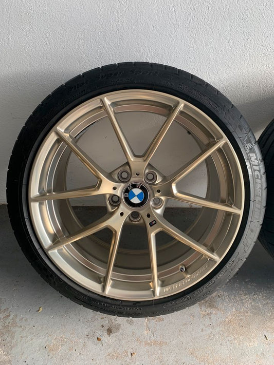 Genuine BMW Style 763M Frozen Gold Wheel & Tire Set